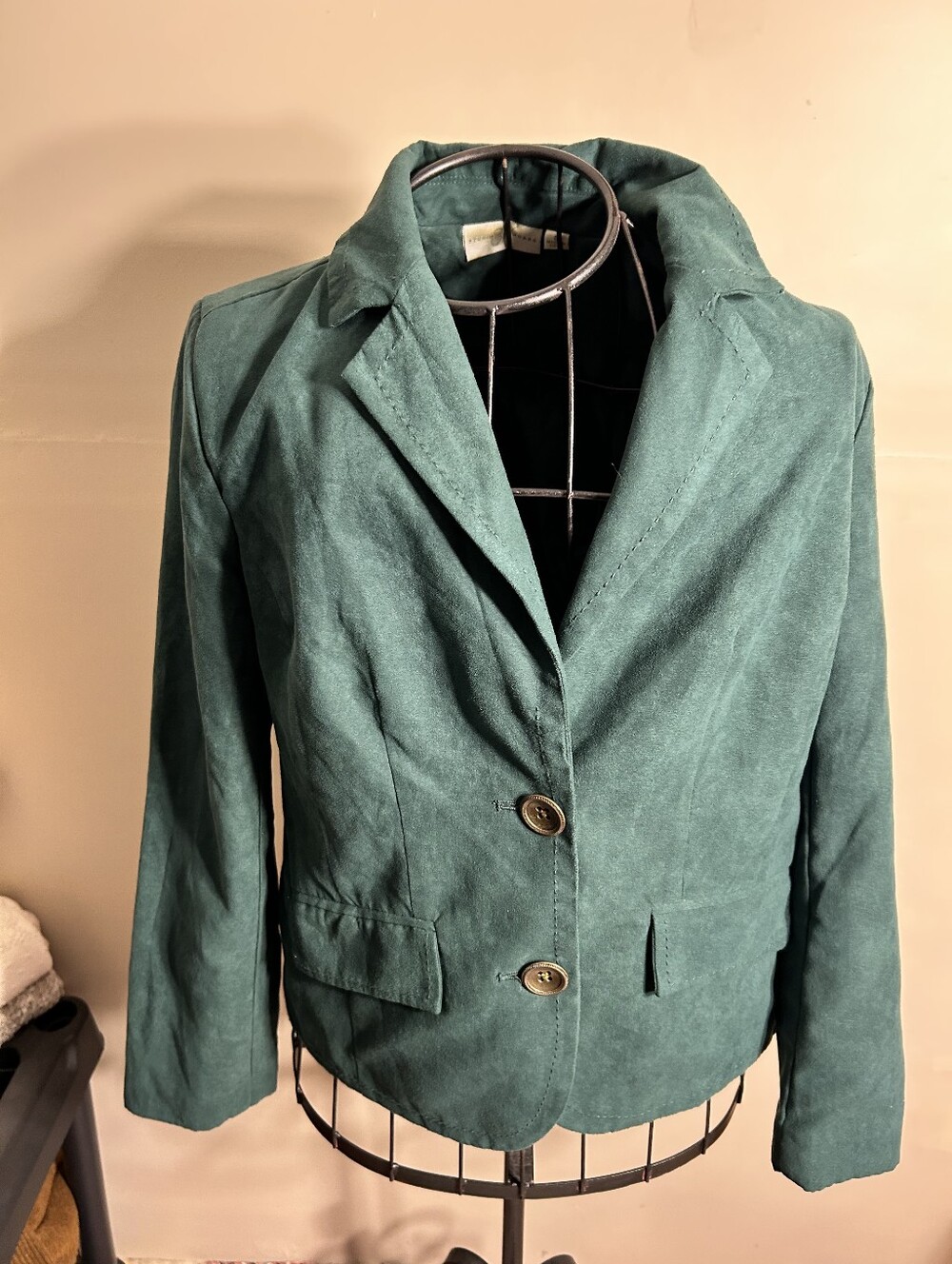 vintage medium size 8 jacket career blazer coat womens work wear green